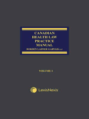 cover image of Canadian Health Law Practice Manual